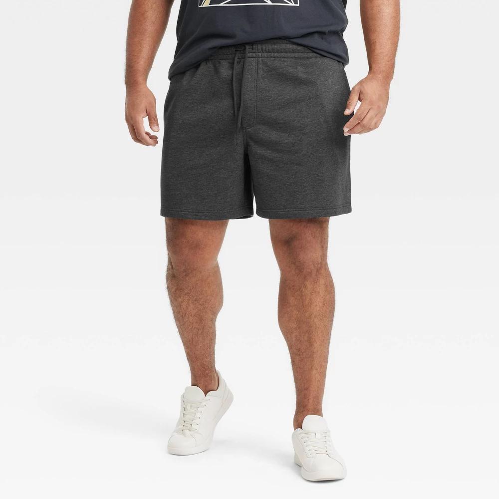 Mens Big & Tall Every Wear 7 Ultra Soft Fleece Pull-On Shorts - Goodfellow & Co Dark 4XL Product Image