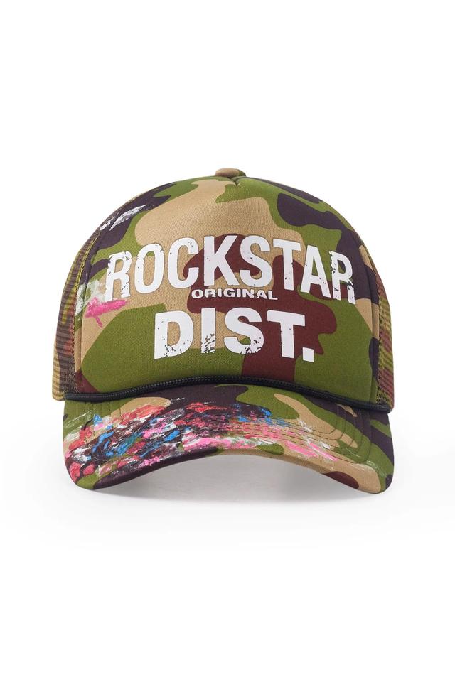 Yamal Green Camo Graphic Trucker Hat Male Product Image