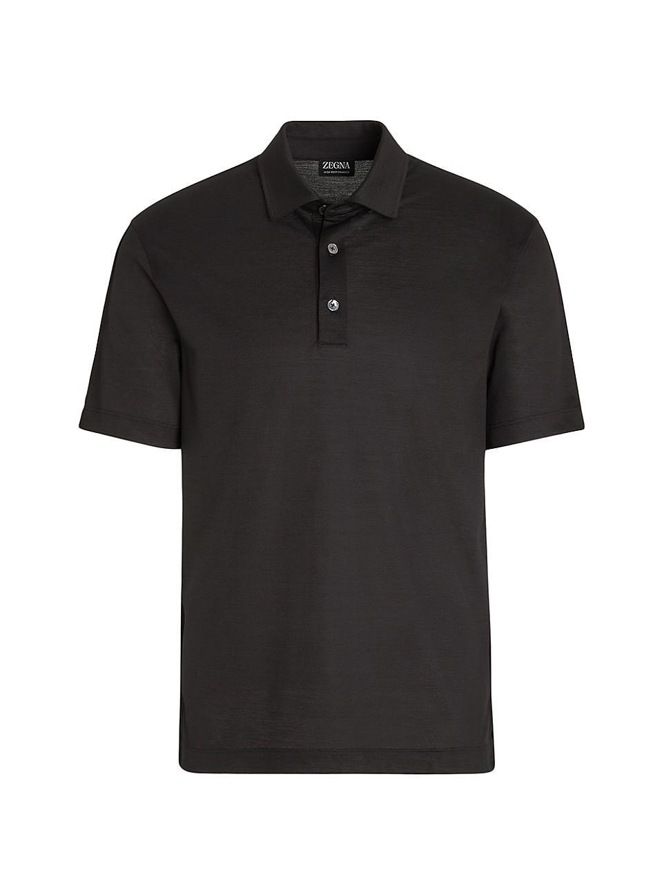 Mens High Performance Wool Piquet Polo Shirt Product Image