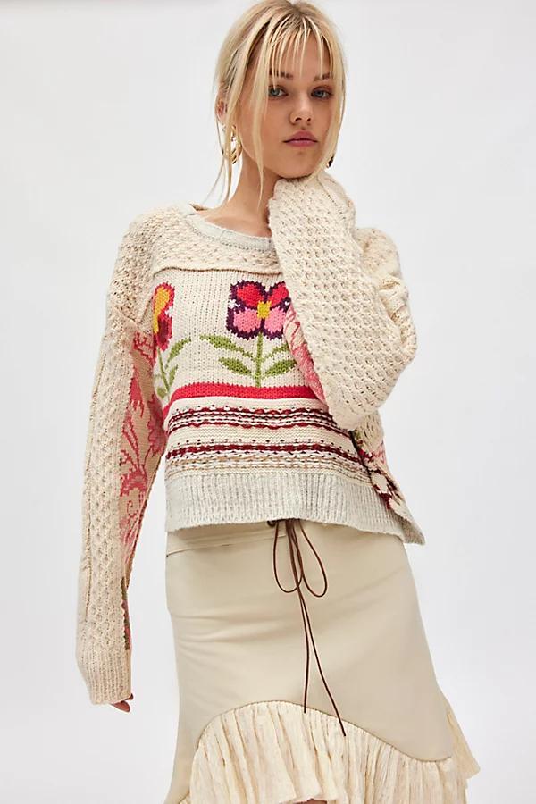 Kimchi Blue Rosemary Crafty Knit Pullover Sweater Womens at Urban Outfitters Product Image