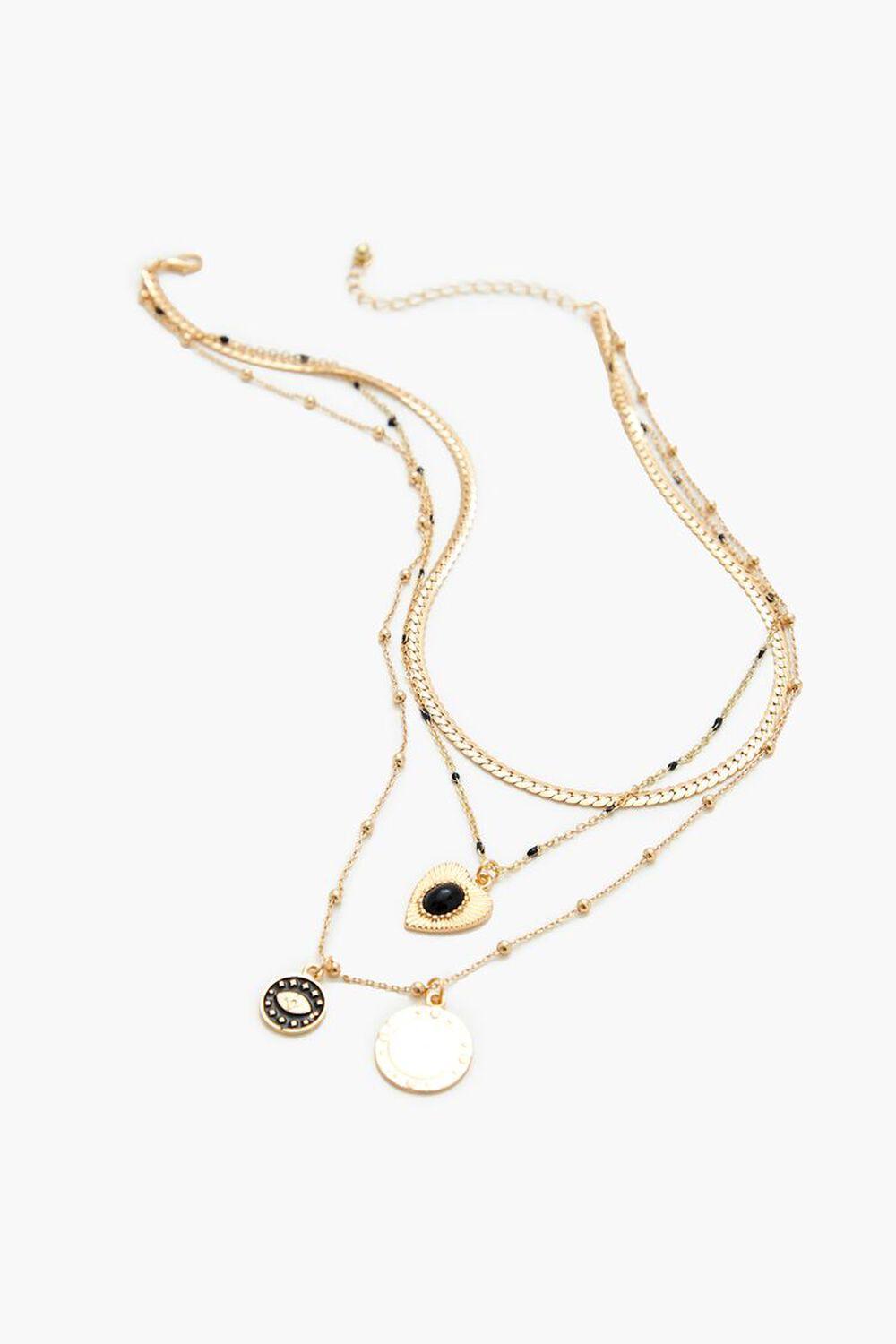 Layered Evil Eye Charm Necklace | Forever 21 Product Image