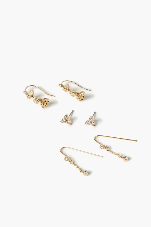 Rose Stud & Drop Earring Set | Forever 21 Product Image