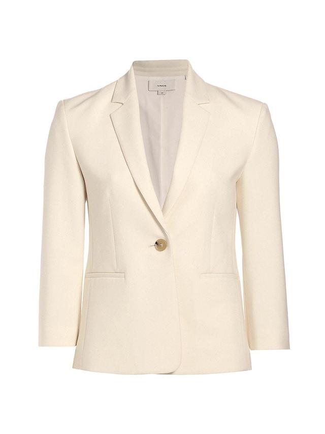 Womens Crepe Single-Breasted Blazer Product Image