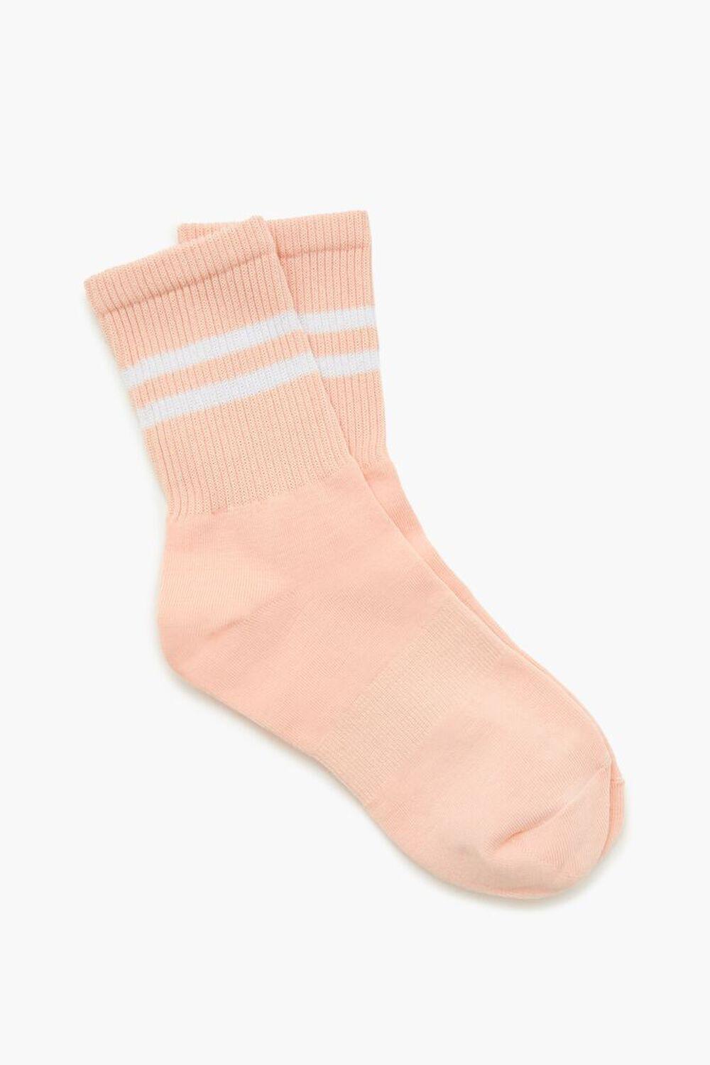 Varsity-Striped Crew Socks | Forever 21 Product Image