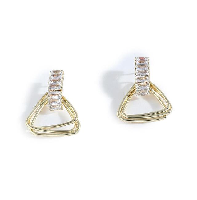 Sohi Womens Gold Triangle Drop Earrings Product Image