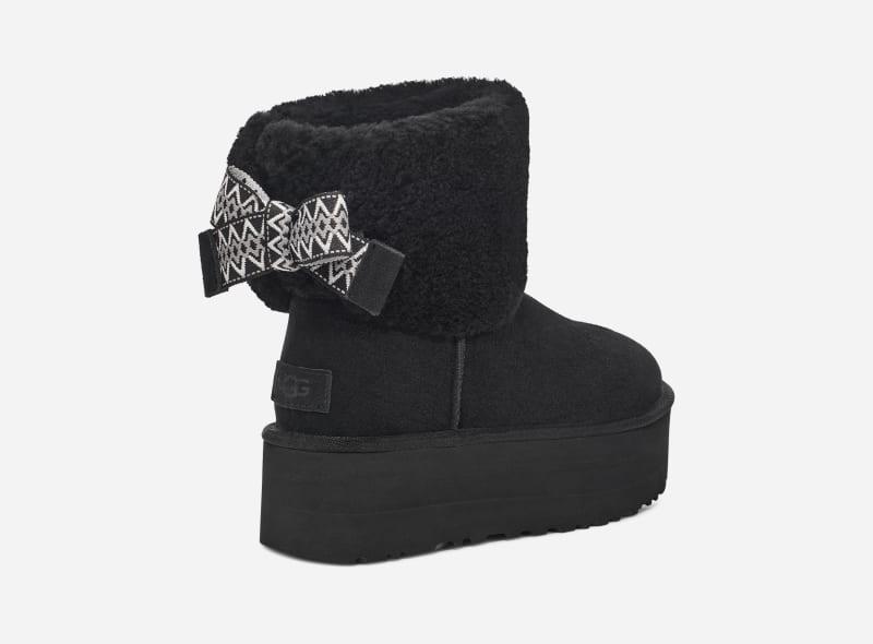 UGG Womens Classic Mini Maxi Curly Sheepskin/Suede Classic Boots Product Image