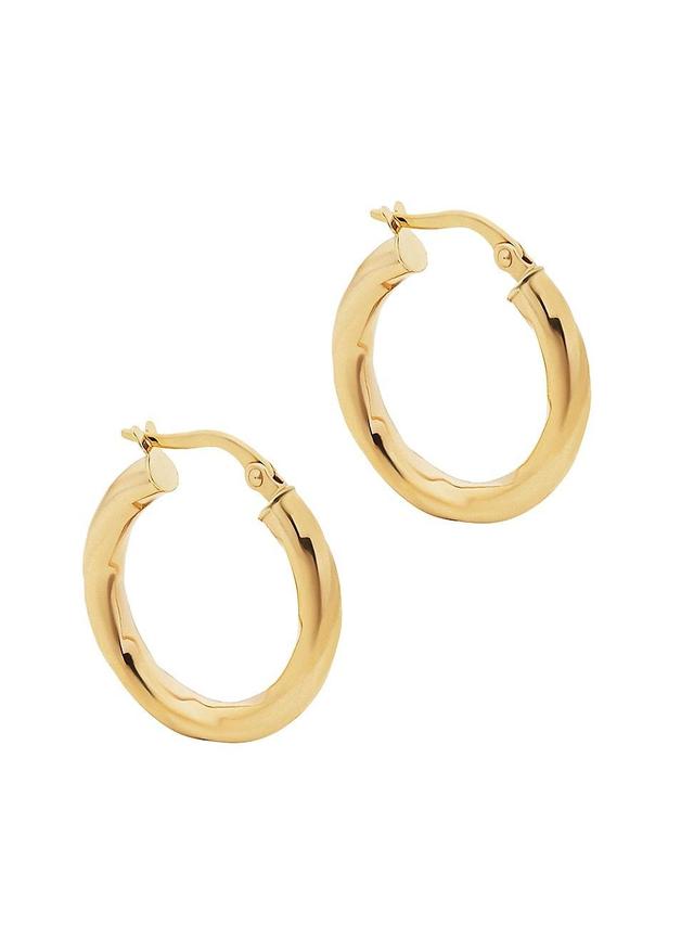 Womens 14K Yellow Gold Goddess Hoops Product Image