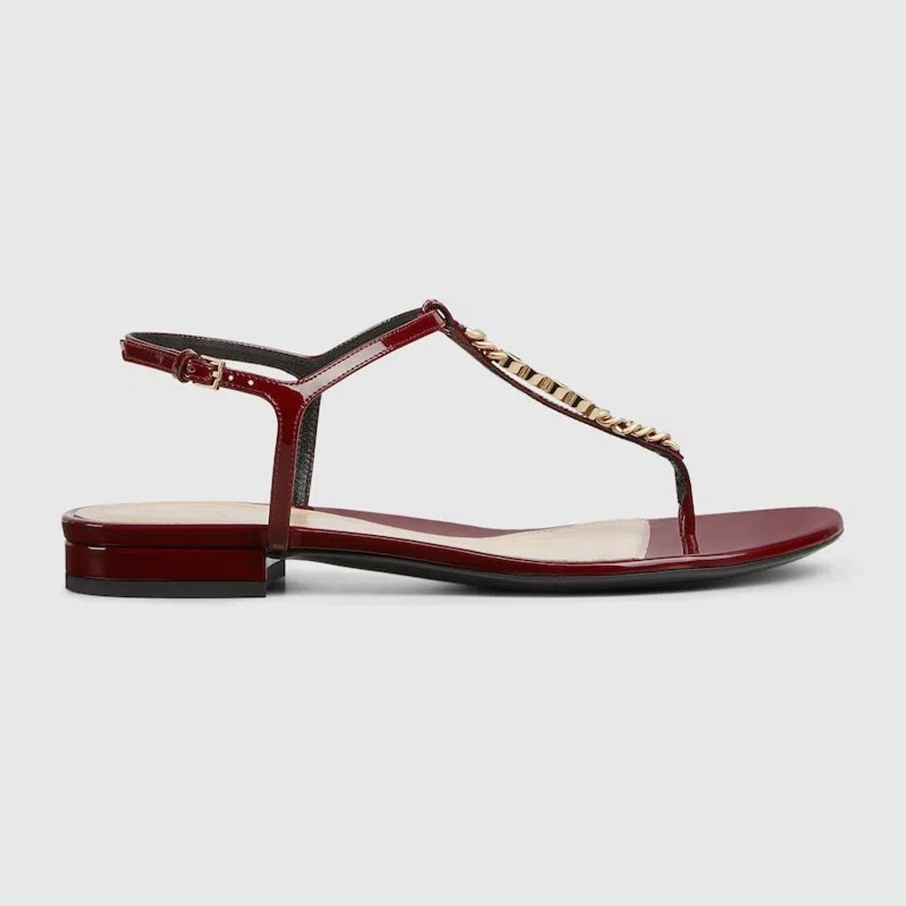 Signoria Thong Sandal In Maroon Product Image