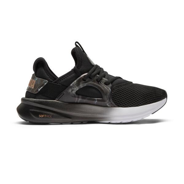 PUMA Softride Enzo Evo Geode Glow Women's Wide Sneakers in Black/Gold Product Image