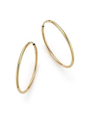 Saks Fifth Avenue Made in Italy Saks Fifth Avenue Women's 14K Yellow Gold Endless Hoop Earrings  - female - Size: one-size Product Image