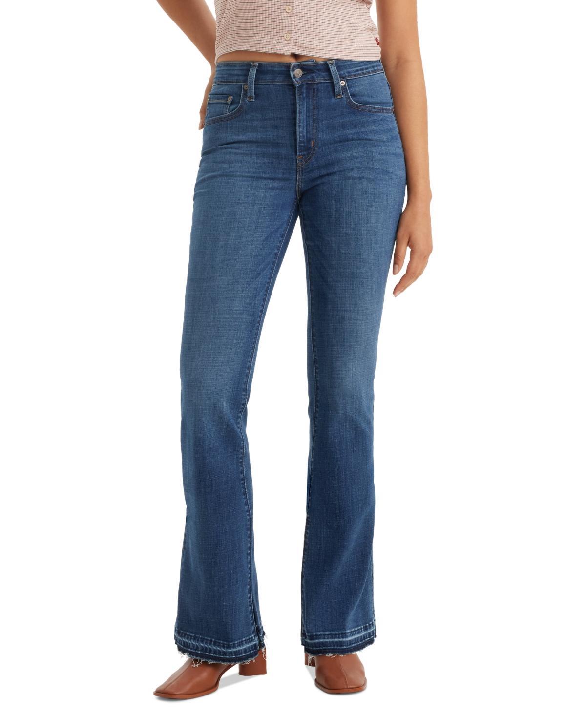 Levis Womens 726 High Rise Slim Fit Flare Jeans Product Image