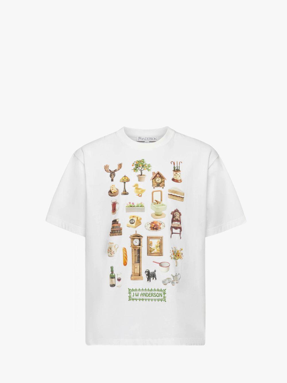 DIORAMA PRINTED T-SHIRT in white | JW Anderson US  Product Image