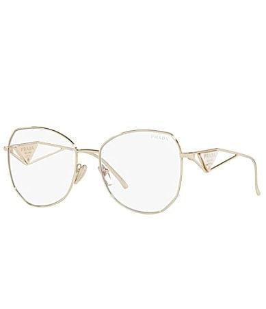 Prada Womens PR 57YS 57mm Clear Round Sunglasses Product Image