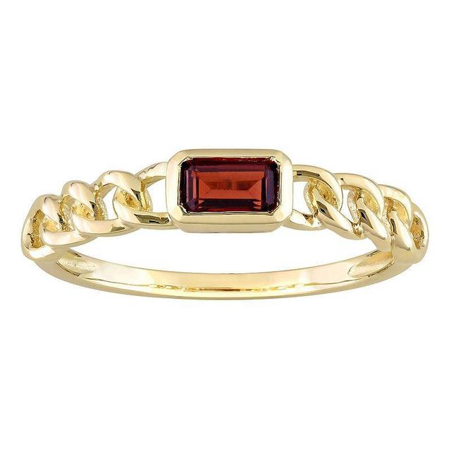 Stella Grace 10k Gold Garnet Link Ring, Womens Product Image