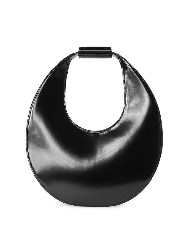 Womens Large Leather Moon Shoulder Bag Product Image