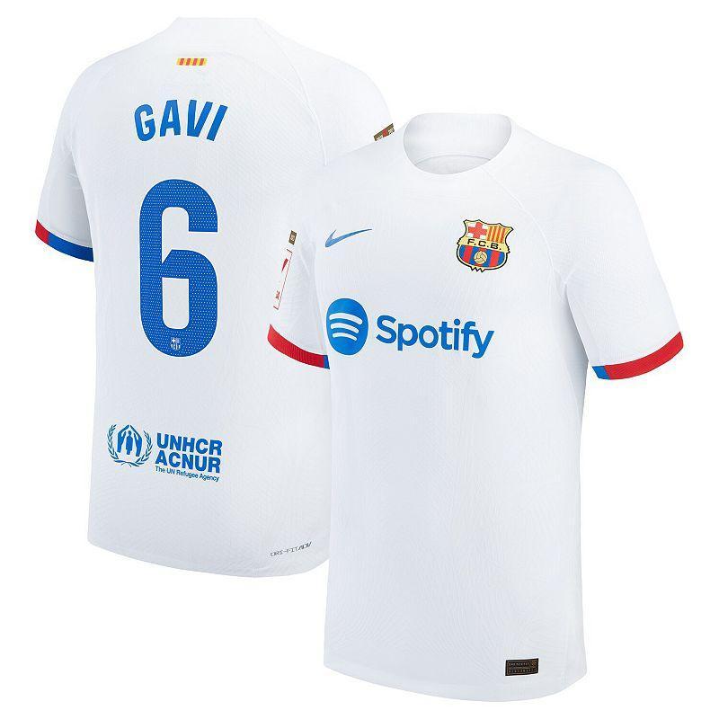 Mens Nike Gavi White Barcelona 2023/24 Away Match Authentic Player Jersey Product Image