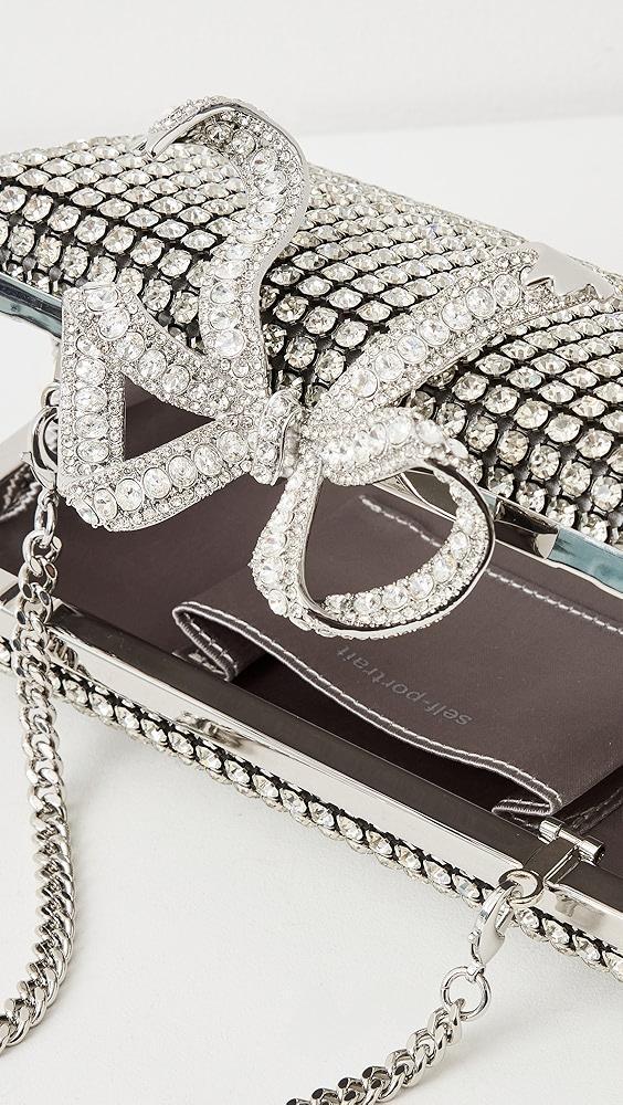 Self Portrait Silver Crystal Box Clutch | Shopbop Product Image