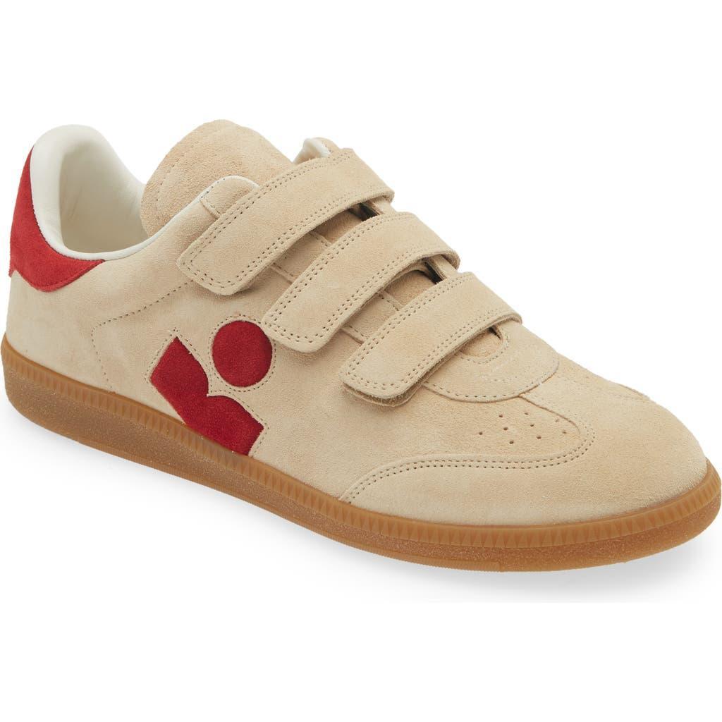 ISABEL MARANT Beth Low Top Sneaker In Toffee/red Product Image