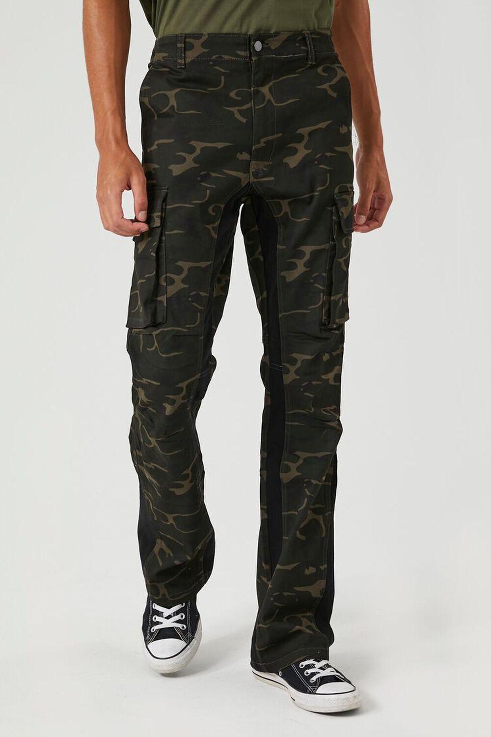 Twill Camo Print Slim-Fit Pants | Forever 21 product image