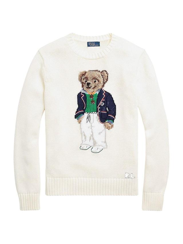 Womens Cotton Bear Crewneck Sweater Product Image