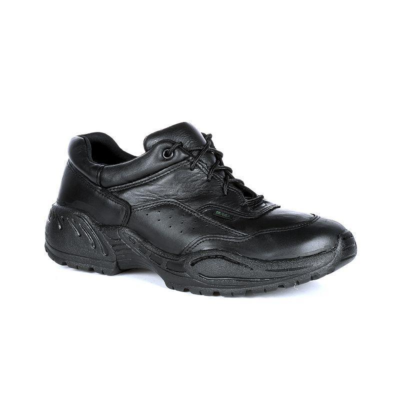 Rocky Postal Mens Oxford Water Resistant Utility Shoes Black Product Image