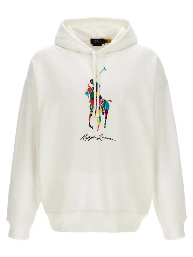 Logo Print Hoodie In Neutral Product Image