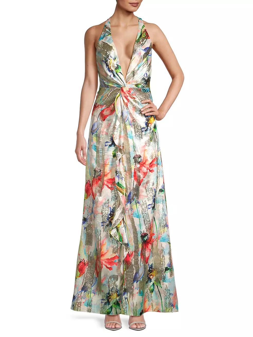 Floral Jacquard Midi-Dress Product Image