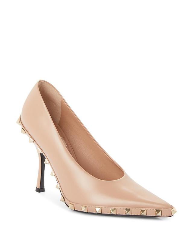 Valentino Garavani Womens Pointed Toe Rockstud Pumps Product Image