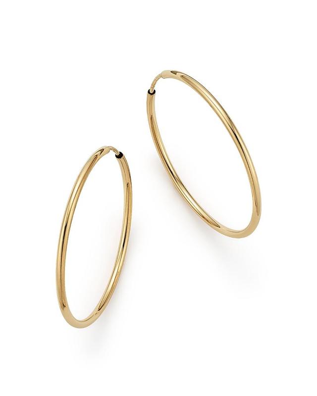 Saks Fifth Avenue Made in Italy Saks Fifth Avenue Women's 14K Yellow Gold Endless Hoop Earrings  - female - Size: one-size Product Image