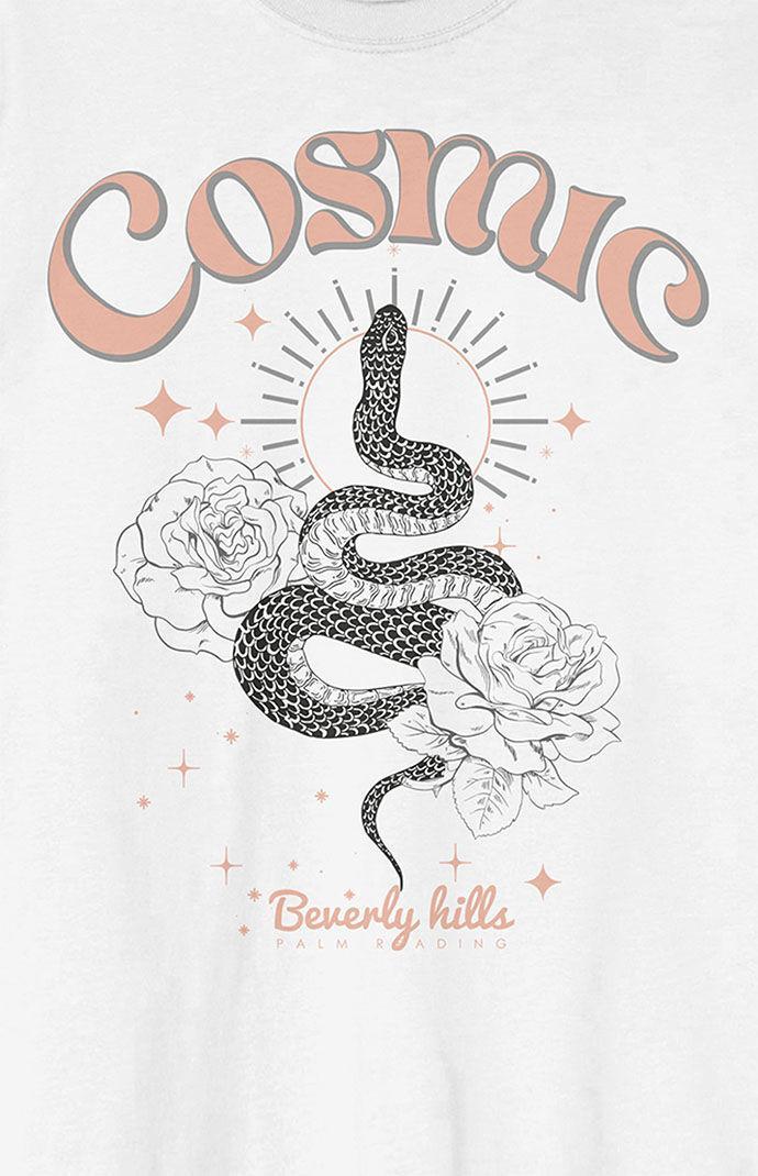 Men's Cosmic Snake & Flowers T-Shirt Product Image