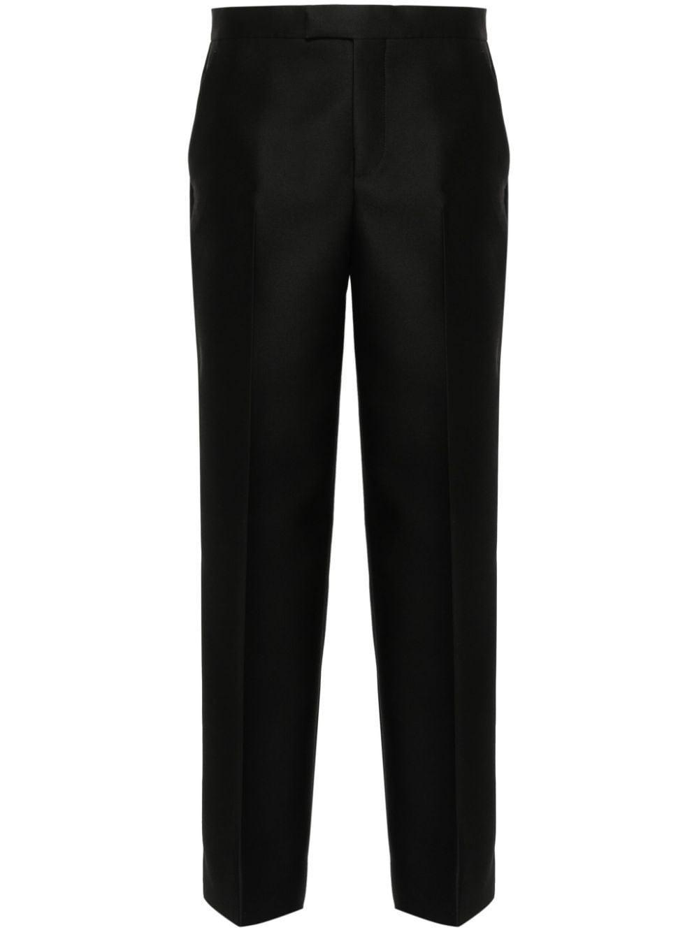 Pressed-crease Tapered Trousers In Black Product Image