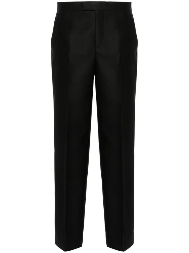 Pressed-crease Tapered Trousers In Black Product Image