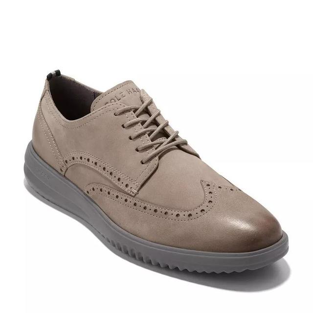 Cole Haan Grand+ Mens Wingtip Leather Oxford Shoes Irish Brown Tornado Product Image