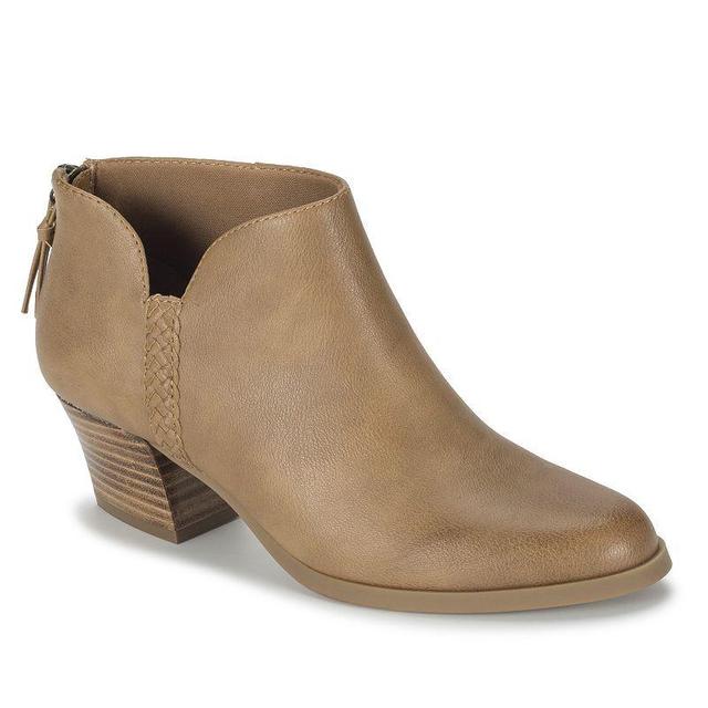 Womens Baretraps Lauryn Block Heel Booties Brown Product Image