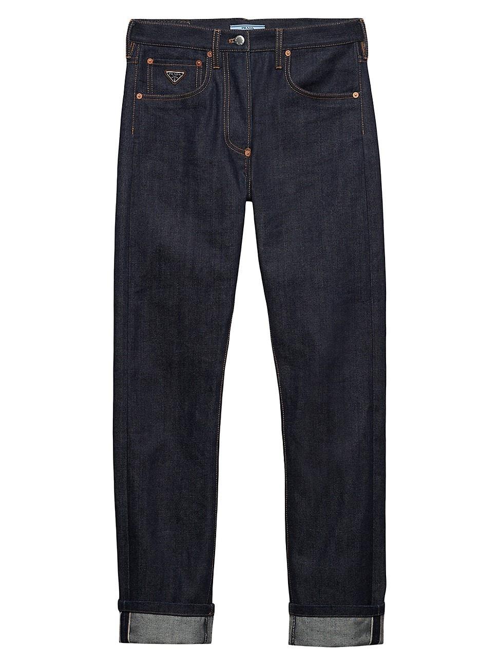 Womens Straight Jeans in Selvedge Denim Product Image