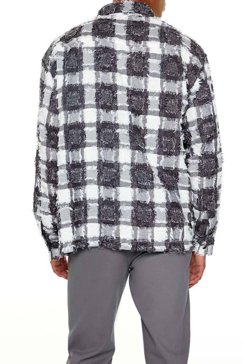 Frayed Textured Plaid Shirt | Forever 21 Product Image