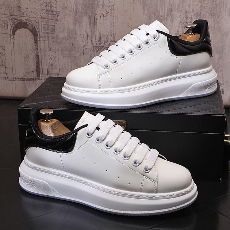 Two-Tone Platform Sneakers Product Image