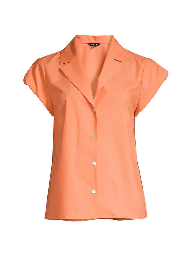 Womens Bubble Cap-Sleeve Shirt Product Image