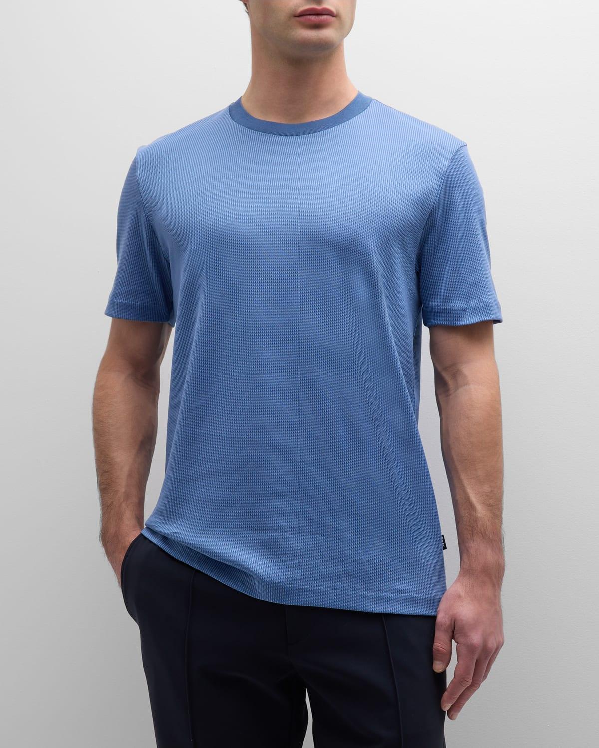 Mens Textured Cotton Crewneck T-Shirt Product Image