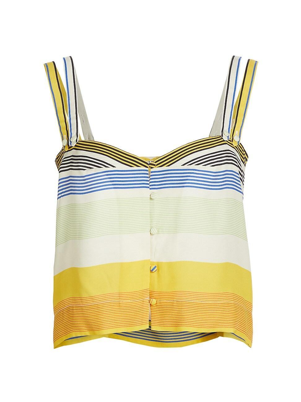 Womens Sunset Stripe Buttoned Tank product image