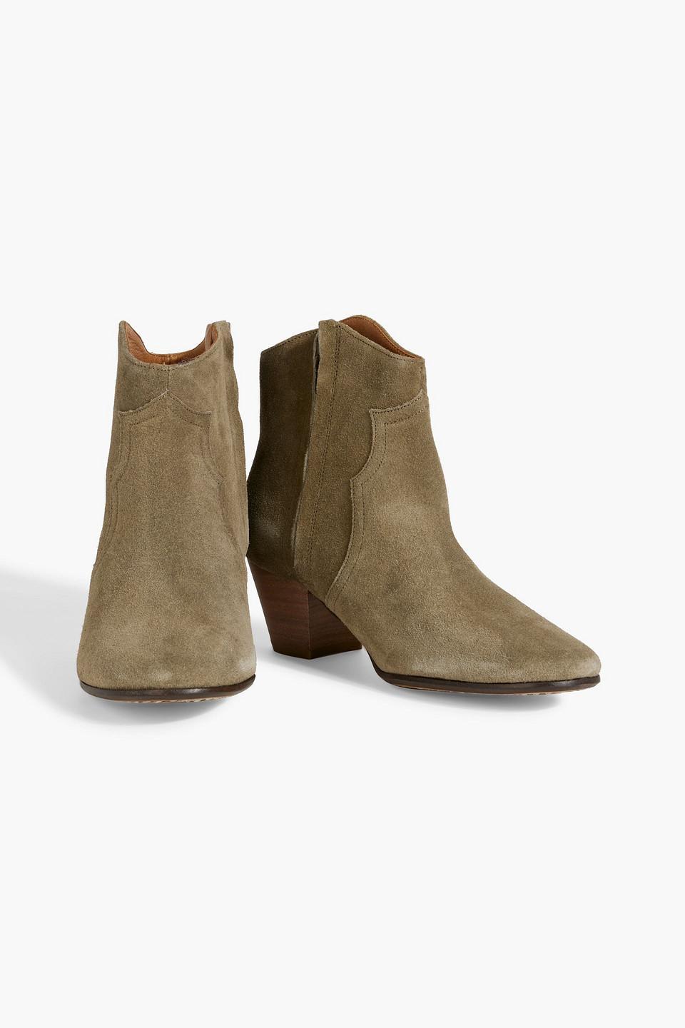 ISABEL MARANT Dicker Suede Bootie In Brown Product Image