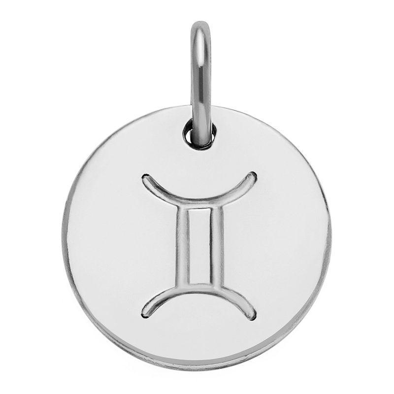 PRIMROSE Sterling Silver Etched Zodiac Disc Charm, Womens, Sterling Scorpio Product Image