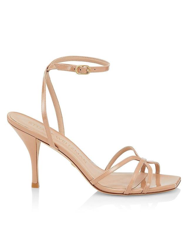 Womens Barely There Patent-Leather Strappy Sandals Product Image