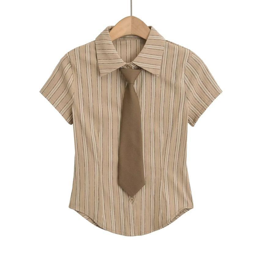 Short Sleeve Striped Slim-Fit Shirt product image