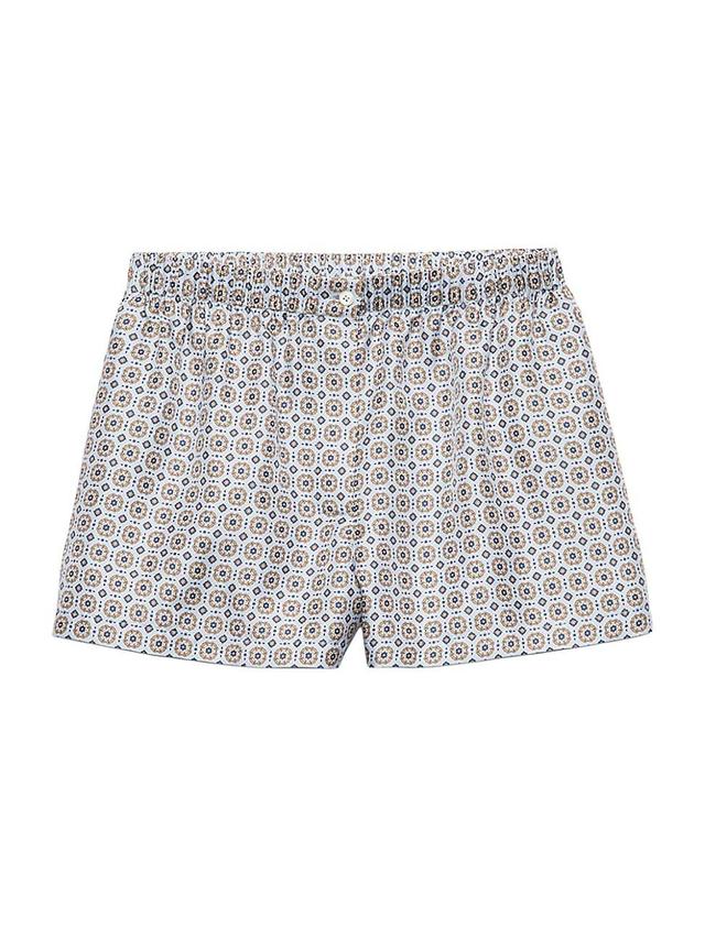 Womens Printed Silk Twill Shorts Product Image