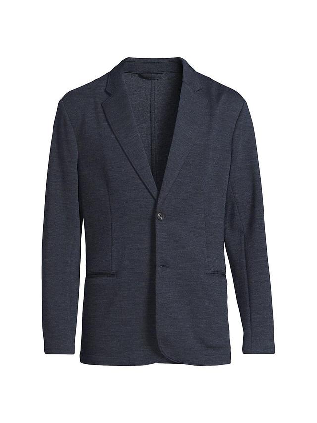 Mens Virgin Wool-Blend Single-Breasted Jacket Product Image