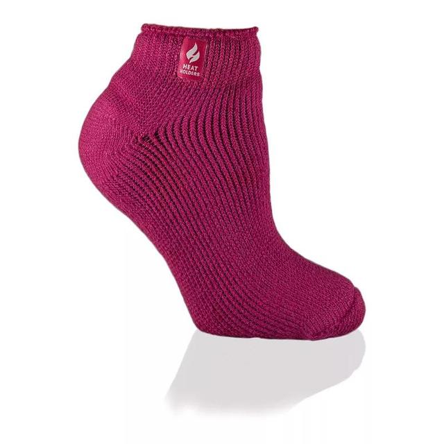 Womens Heat Holders Original 7x Warmer Solid Ankle Socks Deep Pink Product Image