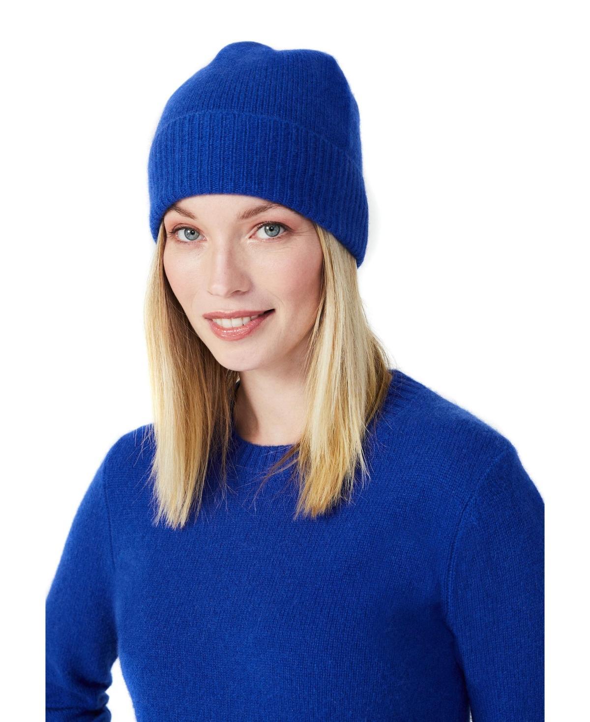 Style Republic 100% Pure Cashmere Womens Ribbed Cuff Beanie Product Image