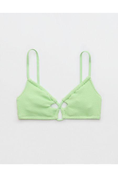 Aerie Crinkle Lace Up Scoop Bikini Top Women's Product Image