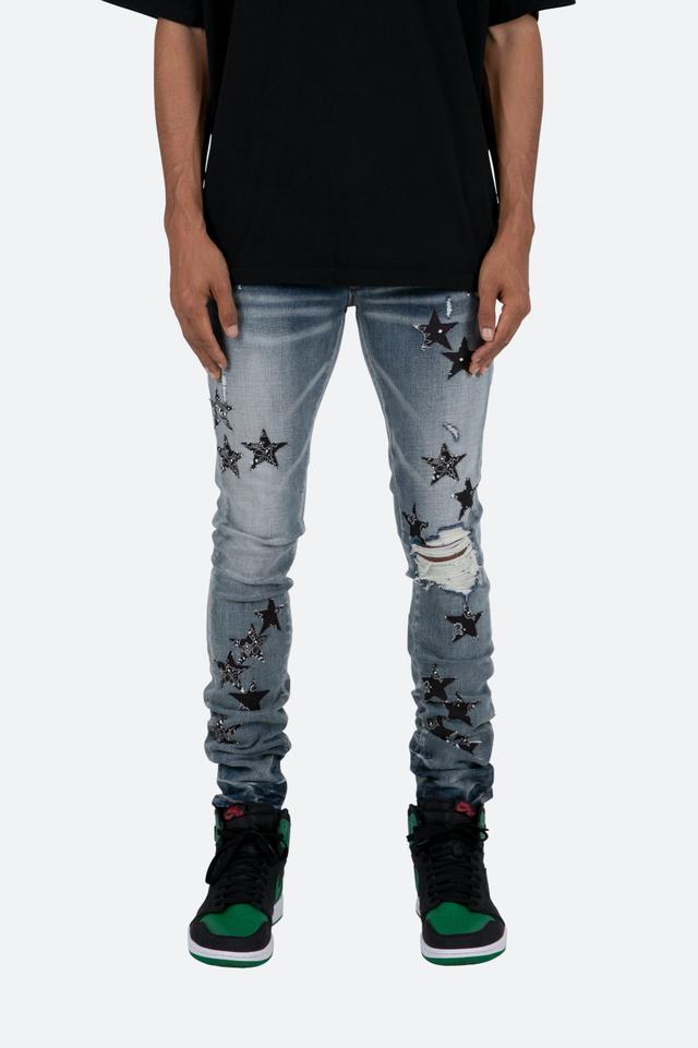 X462 Star Skinny Denim - Blue/Black Male Product Image